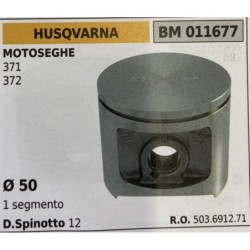 BRUMAR PISTONE COMPLETO HUSQVARNA MOTOSEGHE 371 372  Ø 50 1 segmento D Spinotto 12  RO 503691271