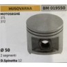BRUMAR PISTONE COMPLETO HUSQVARNA MOTOSEGHE 371 372  Ø 50 2 segmenti D Spinotto 12  RO