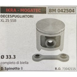 BRUMAR PISTONE COMPLETO IKRA  MOGATEC DECESPUGLIATORI XL 25 SSB  Ø 333 completo di biella D Spinotto 8  RO 73042115