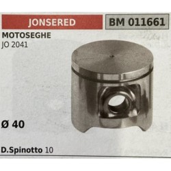BRUMAR PISTONE COMPLETO JONSERED MOTOSEGHE JO 2041  Ø 40 D Spinotto 10  RO