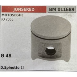 BRUMAR PISTONE COMPLETO JONSERED MOTOSEGHE JO 2065  Ø 48 D Spinotto 12  RO
