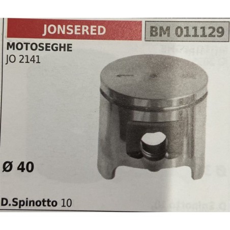 BRUMAR PISTONE COMPLETO JONSERED MOTOSEGHE JO 2141  Ø 40 D Spinotto 10  RO