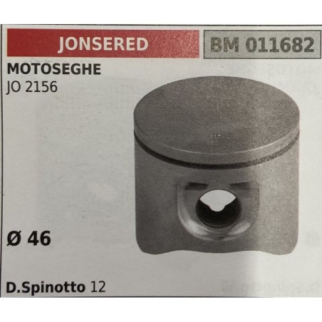 BRUMAR PISTONE COMPLETO JONSERED MOTOSEGHE JO 2156  Ø 46 D Spinotto 12  RO