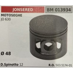 BRUMAR PISTONE COMPLETO JONSERED MOTOSEGHE JO 630  Ø 48 D Spinotto 12  RO 503517401