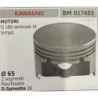 BRUMAR PISTONE COMPLETO KAWASAKI MOTORI FJ 180 verticale (4 tempi)  Ø 65 2 segmenti + raschiaolio D Spinotto 16  RO