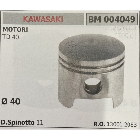 BRUMAR PISTONE COMPLETO KAWASAKI MOTORI TD 40  Ø 40 D Spinotto 11  RO 130012083