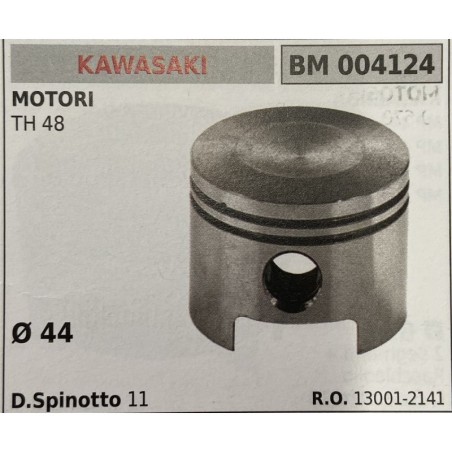 BRUMAR PISTONE COMPLETO KAWASAKI MOTORI TH 48  Ø 44 D Spinotto 11  RO 130012141