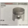BRUMAR PISTONE COMPLETO KAWASAKI MOTORI TJ 27  Ø 34 D Spinotto 8  RO 130012156