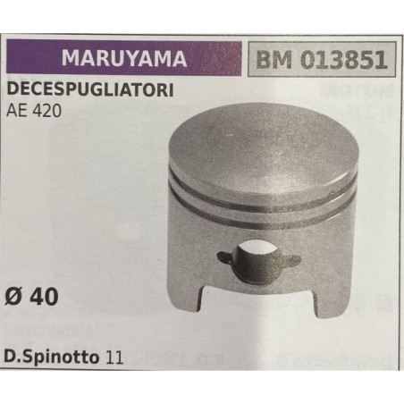 BRUMAR PISTONE COMPLETO MARUYAMA DECESPUGLIATORI AE 420  Ø 40 D Spinotto 11  RO