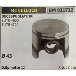 BRUMAR PISTONE COMPLETO MC CULLOCH DECESPUGLIATORI ELITE 4600 ELITE 4700  Ø 43 D Spinotto 12  RO 247258