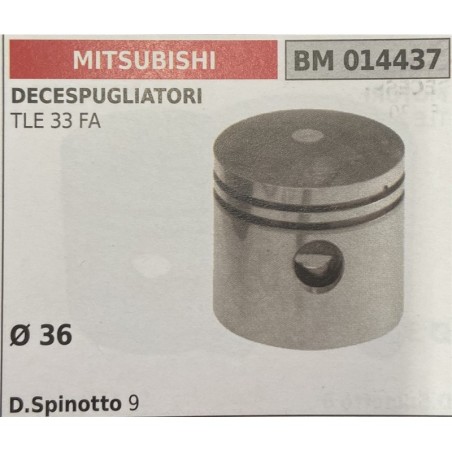 BRUMAR PISTONE COMPLETO MITSUBISHI DECESPUGLIATORI TLE 33 FA  Ø 36 D Spinotto 9  RO