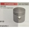 BRUMAR PISTONE COMPLETO MITSUBISHI MOTORI TLE 24VD (tagliasiepi)  Ø 32  D Spinotto 8  RO
