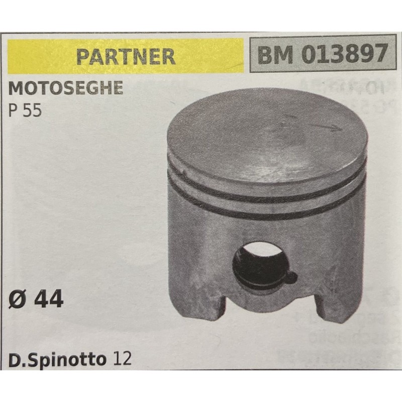 BRUMAR PISTONE COMPLETO PARTNER MOTOSEGHE P 55  Ø 44  D Spinotto 12  RO