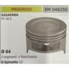 BRUMAR PISTONE COMPLETO PROGREEN RASAERBA PY 18 C  Ø 64 2 segmenti + raschiaolio D Spinotto 13  RO
