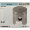 BRUMAR PISTONE COMPLETO ROBIN MOTORI EC 17  Ø 62 D Spinotto 16  RO 2340101