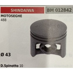 BRUMAR PISTONE COMPLETO SHINDAIWA MOTOSEGHE 488  Ø 43 D Spinotto 10  RO