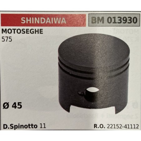 BRUMAR PISTONE COMPLETO SHINDAIWA MOTOSEGHE 575  Ø 45 D Spinotto 11  RO 2215241112