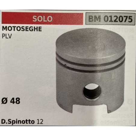 BRUMAR PISTONE COMPLETO SOLO MOTOSEGHE PLV   Ø 48 D Spinotto 12  RO