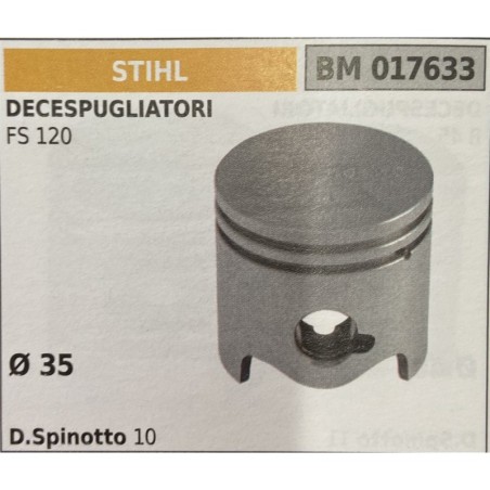 BRUMAR PISTONE COMPLETO STIHL DECESPUGLIATORI FS 120   Ø 35 D Spinotto 10  RO