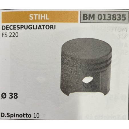 BRUMAR PISTONE COMPLETO STIHL DECESPUGLIATORI FS 220   Ø 38 D Spinotto 10  RO