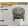 BRUMAR PISTONE COMPLETO STIHL DECESPUGLIATORI FS 85 TAGLIASIEPI HT 75   Ø 34 D Spinotto 8  RO 41370302010