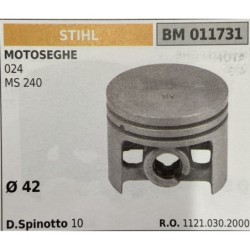 BRUMAR PISTONE COMPLETO STIHL MOTOSEGHE 024 MS 240  Ø 42 D Spinotto 10  RO 11210302000