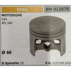 BRUMAR PISTONE COMPLETO STIHL MOTOSEGHE 034 MS 340  Ø 46 D Spinotto 10  RO 11250302002