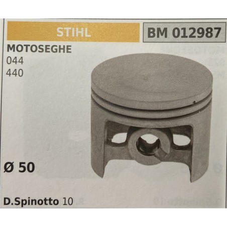 BRUMAR PISTONE COMPLETO STIHL MOTOSEGHE 044 440  Ø 50 D Spinotto 10  RO