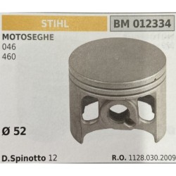 BRUMAR PISTONE COMPLETO STIHL MOTOSEGHE 046 460  Ø 52 D Spinotto 12 RO 11280302009