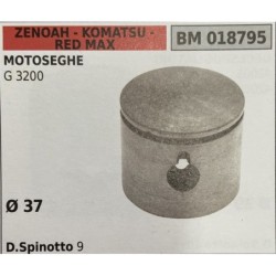 BRUMAR PISTONE COMPLETO ZENOAH  KOMATSU  RED MAX MOTOSEGHE G 3200   Ø 37 D Spinotto 9 RO