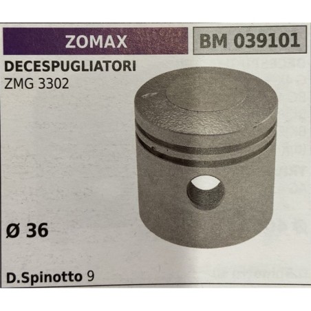 BRUMAR PISTONE COMPLETO ZOMAX DECESPUGLIATORI ZMG 3302   Ø 36 D Spinotto 9 RO