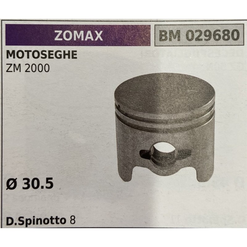 BRUMAR PISTONE COMPLETO ZOMAX MOTOSEGHE ZM 2000   Ø 305 D Spinotto 8 RO