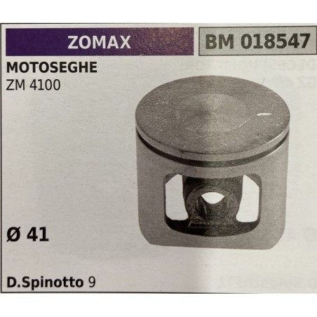 BRUMAR PISTONE COMPLETO ZOMAX MOTOSEGHE ZM 4100   Ø 41 D Spinotto 9 RO