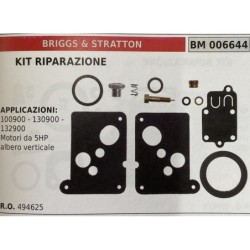 BRUMAR MEMBRANAKIT RIPARAZIONE BRIGGS & STRATTON  KIT RIPARAZIONE  APPLICAZIONI 100900  130900  132900 Motori da 5 HP albero ve