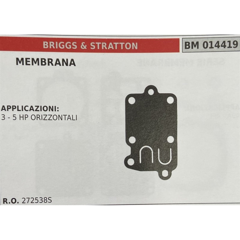 BRUMAR MEMBRANAKIT RIPARAZIONE BRIGGS & STRATTON  MEMBRANA  APPLICAZIONI 3  5 HP ORIZZONTALI  RO 272538S