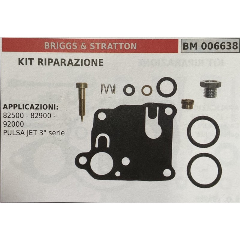 BRUMAR MEMBRANAKIT RIPARAZIONE BRIGGS & STRATTON  KIT RIPARAZIONE  APPLICAZIONI 82500  82900  92000 PULSA JET 3° serie   RO