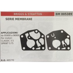 BRUMAR MEMBRANAKIT RIPARAZIONE BRIGGS & STRATTON  SERIE MEMBRANE  APPLICAZIONI da 95900 a 96900 per motori CLASSIC 35 SPRINT 37