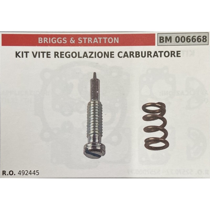 BRUMAR MEMBRANAKIT RIPARAZIONE BRIGGS & STRATTON  KIT VITE REGOLAZIONE CARBURATORE   RO 492445
