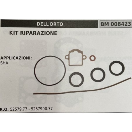 BRUMAR MEMBRANAKIT RIPARAZIONE DELL'ORTO  KIT RIPARAZIONE   APPLICAZIONI SHA  RO 5257977  525790077