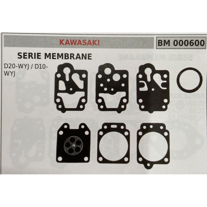 BRUMAR MEMBRANAKIT RIPARAZIONE KAWASAKI  SERIE MEMBRANE D20WYJ  D10WYJ  RO