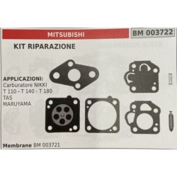 BRUMAR MEMBRANAKIT RIPARAZIONE MITSUBISHI  KIT RIPARAZIONE  APPLICAZIONI Carburatore NIKKI T 110  T 140  T 180 TAS MARUYAMA  Me