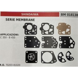 BRUMAR MEMBRANAKIT RIPARAZIONE SHINDAIWA  SERIE MEMBRANE  APPLICAZIONI C 350  B 450  RO 7020381020