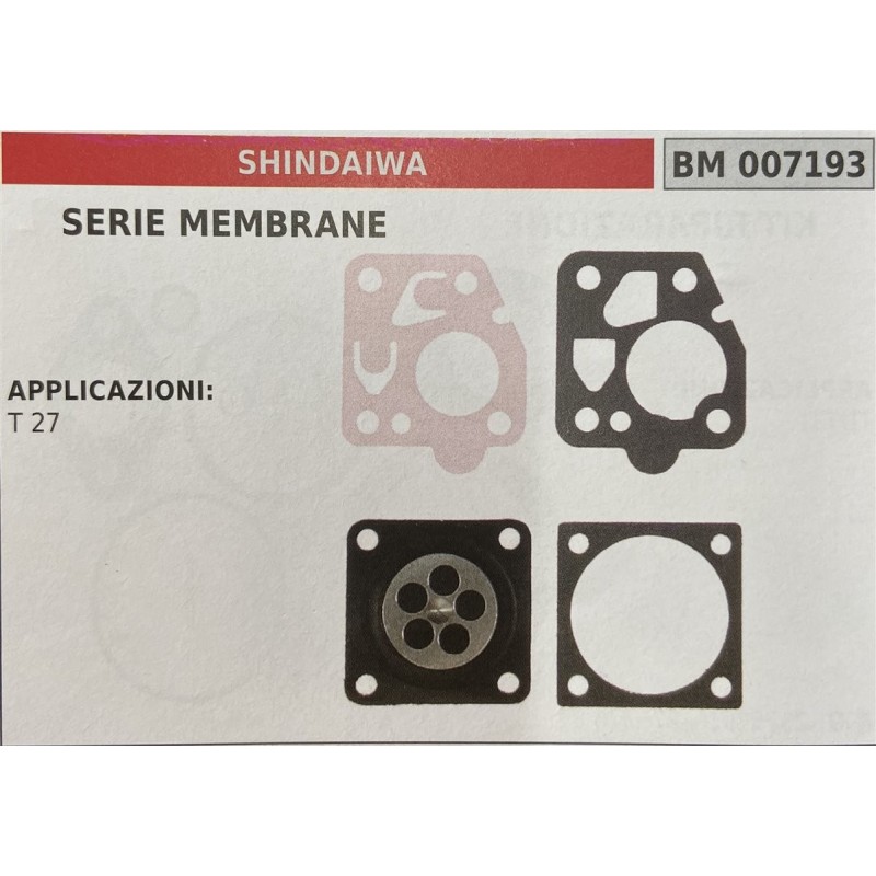 BRUMAR MEMBRANAKIT RIPARAZIONE SHINDAIWA  SERIE MEMBRANE  APPLICAZIONI T 27  RO