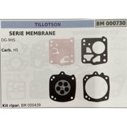 BRUMAR MEMBRANAKIT RIPARAZIONE TILLOTSON  SERIE MEMBRANE DG9HS  Carb HS  Membrane BM 000439