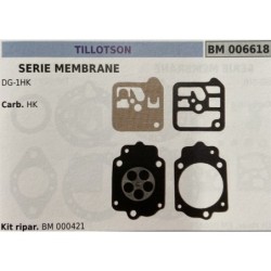 BRUMAR MEMBRANAKIT RIPARAZIONE TILLOTSON  SERIE MEMBRANE DG1HK  Carb HK  Kit ripar BM 000421