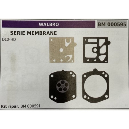 BRUMAR MEMBRANAKIT RIPARAZIONE WALBRO  SERIE MEMBRANE D10HD  Kit ripar BM 000591