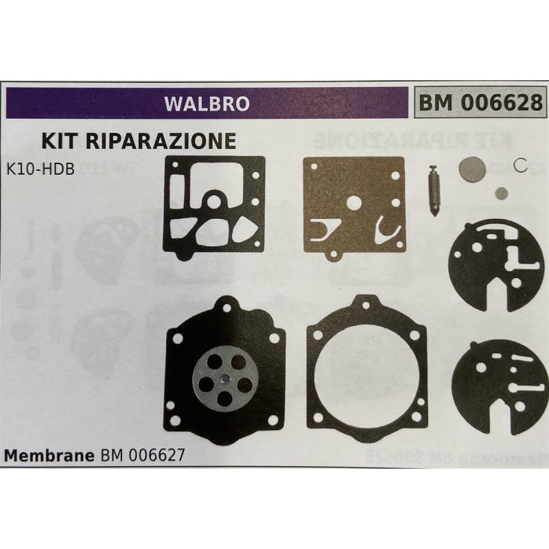 BRUMAR MEMBRANAKIT RIPARAZIONE WALBRO  KIT RIPARAZIONE K10HDB  Membrane BM 006627