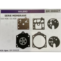 BRUMAR MEMBRANAKIT RIPARAZIONE WALBRO  SERIE MEMBRANE D10HDB  D1HDB  Kit ripar BM 006628