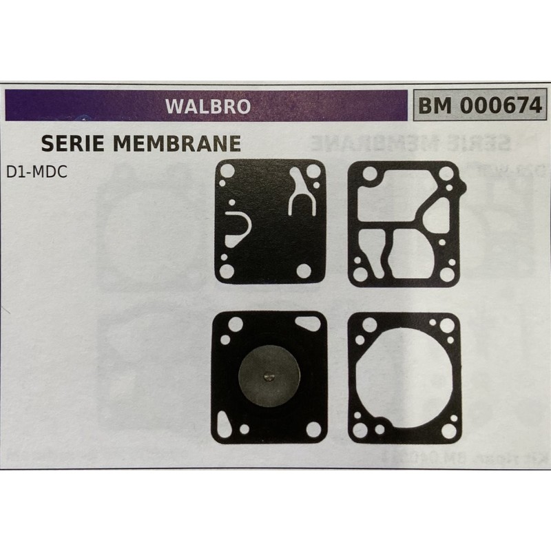 BRUMAR MEMBRANAKIT RIPARAZIONE WALBRO  SERIE MEMBRANE D1MDC  RO