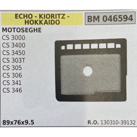 BRUMAR FILTRO ECHO  KIORITZ  HOKKAIDO  MOTOSEGHE CS 3000 CS 3400 CS 3450 CS 303T CS 305 CS 306 CS 341 CS 346  89x76x95 RO 13031